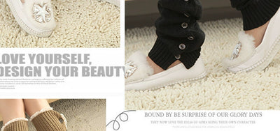 Women's Lolita Autumn Japanese-Style Wool Button Socks