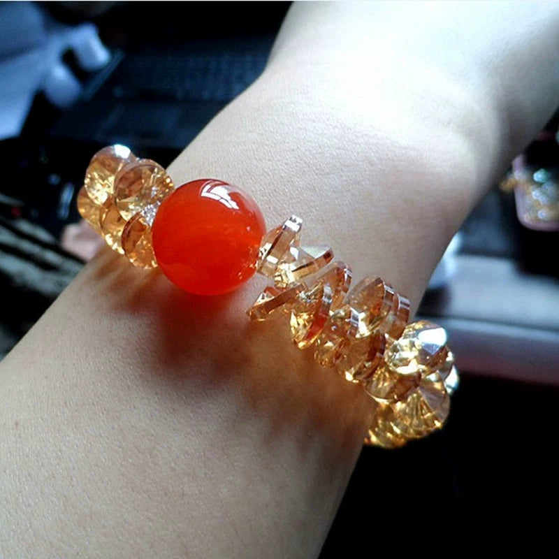 2024 Goddess Fan Affordable Luxury Style Simple and Natural 5alevel Red Agate Crystal Bracelet Fashion Beautiful Bracelet