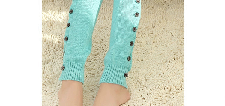 Women's Lolita Autumn Japanese-Style Wool Button Socks