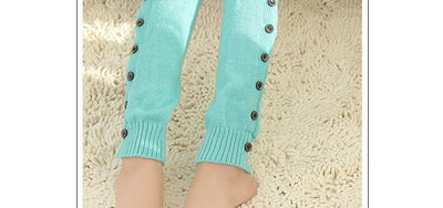 Women's Lolita Autumn Japanese-Style Wool Button Socks