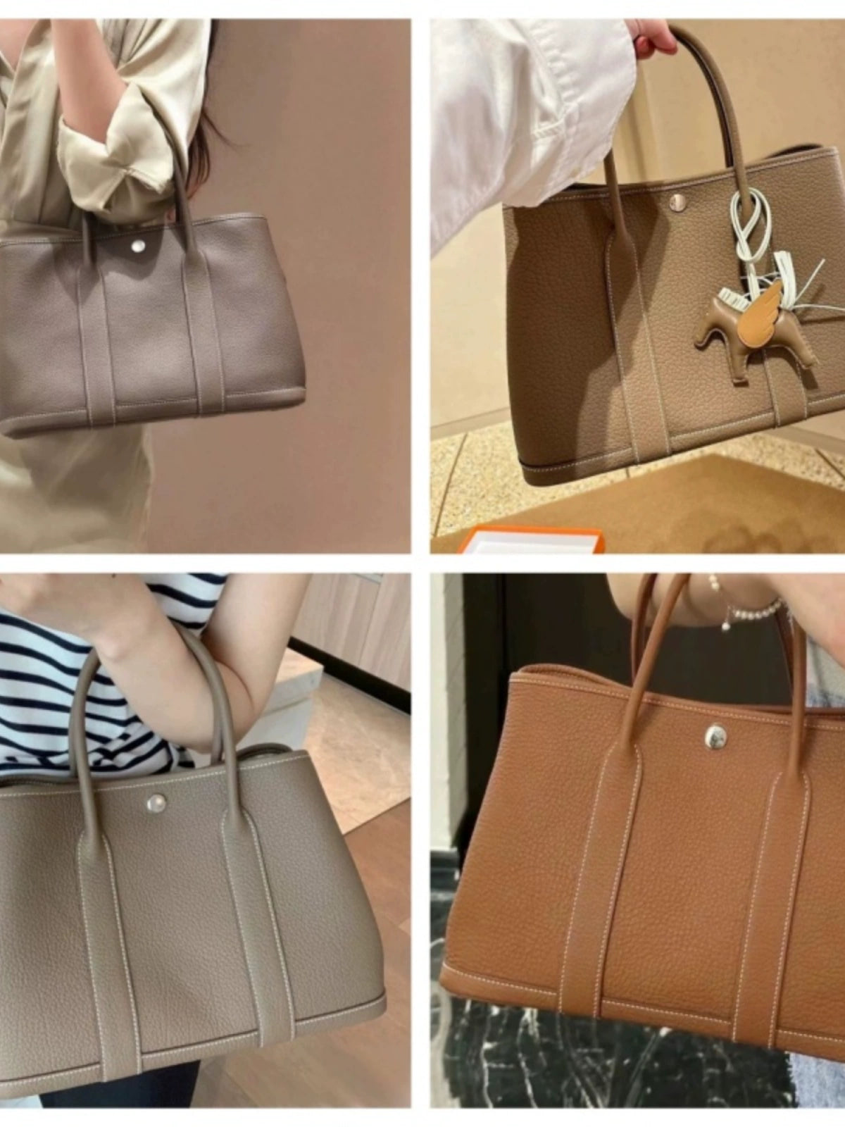 2024 New Genuine Leather Ladies' Bags Tote Bag Shoulder Crossbody Tote Bag Cowhide Handbag Large Capacity Versatile Minimalist