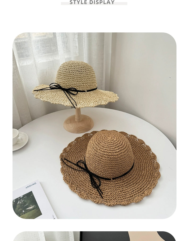 Straw Hat Summer Foldable Beach Women's Fresh Hat