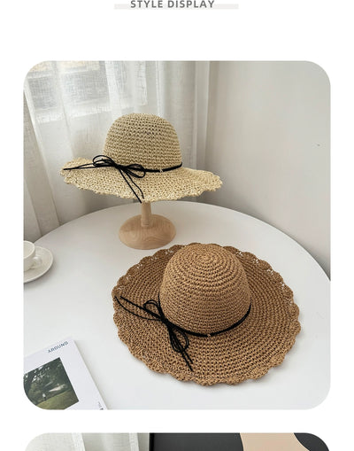 Straw Hat Summer Foldable Beach Women's Fresh Hat