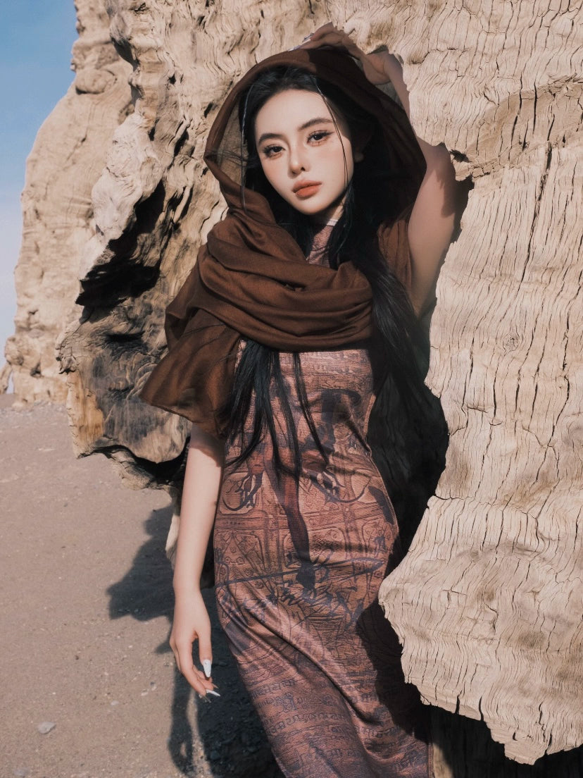 Egypt Dubai Scarf Middle East Scarf Scarf Travel Wear Wear Veil Beach Holiday Shawl Summer Cotton and Linen Scarf