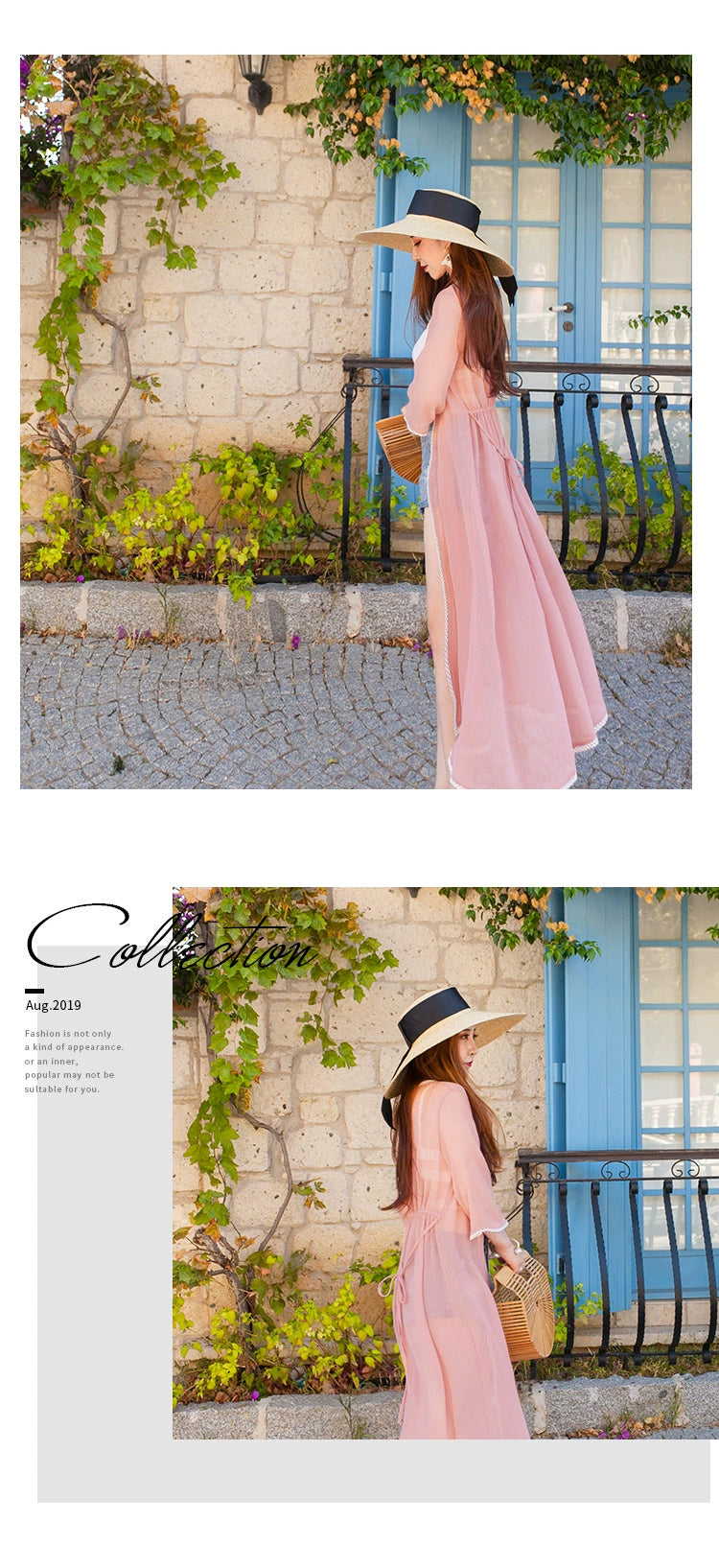 Beautiful Vacation Long Pleating Beach Shawl Cardigan