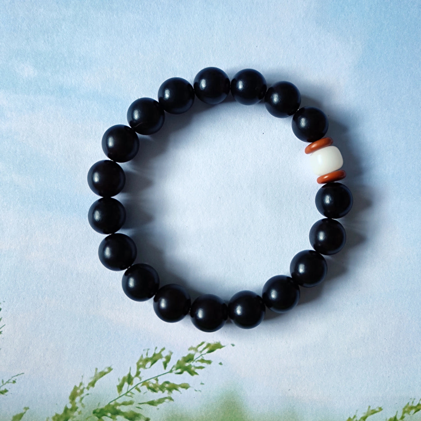 18 PCs Bodhi Seed Rosary Bracelet Ebony