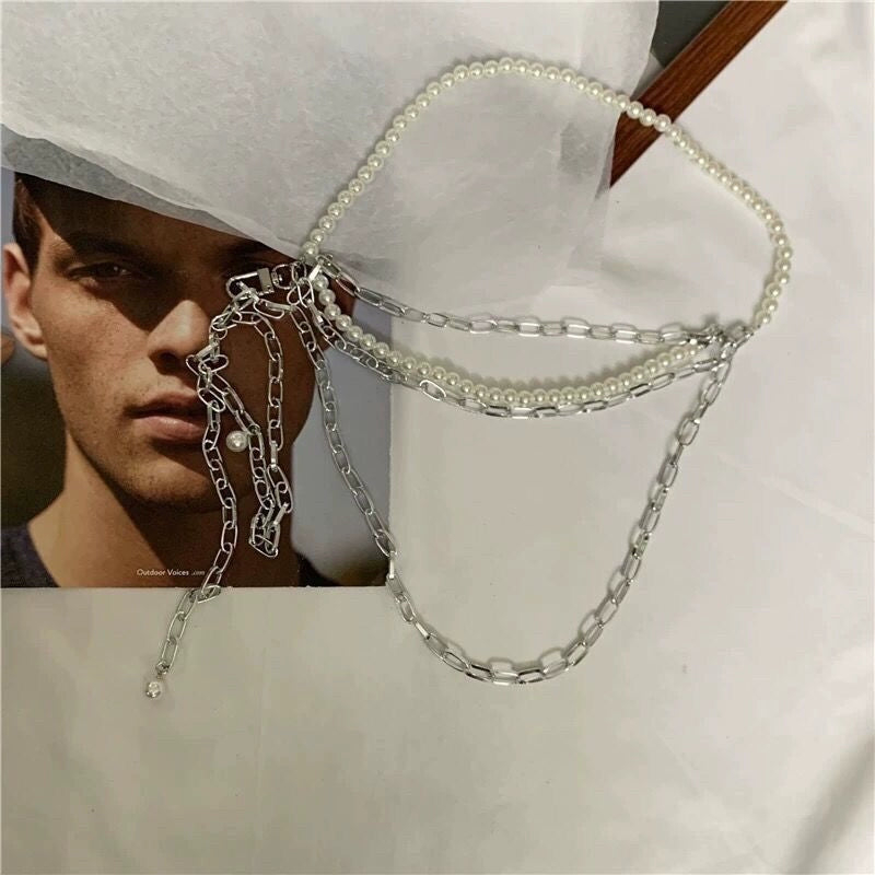Yk2 Hot Girls Wearing Disco Dancing Fairy Ins Metal Chain