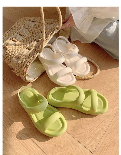 Thin Strip Fashion All-Match Flat Bottom Seaside Holiday Sandals