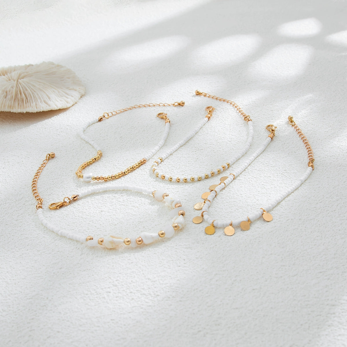 Fashion New Holiday Natural Shell Anklet Female Ins Niche Design Classy Sexy Beach Accessories Tide