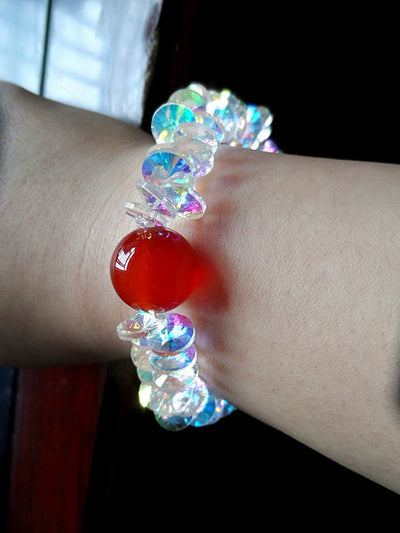 2024 Goddess Fan Affordable Luxury Style Simple and Natural 5alevel Red Agate Crystal Bracelet Fashion Beautiful Bracelet
