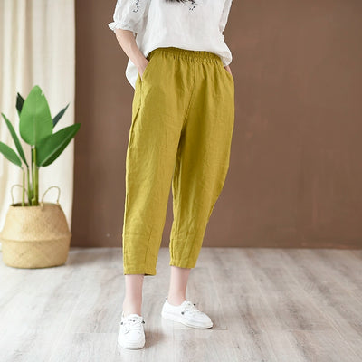 Artsy Loose and Simple Slimming Thin Holiday Capri Pants