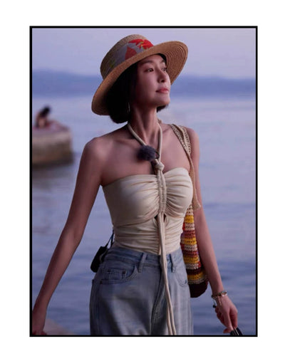 Qin Lan Same Type Pure Desire Wind Hot Spring Bathing Suit 2023 New Arrival Fancy Fall and Winter Covered Belly Sexy Seaside Vacation
