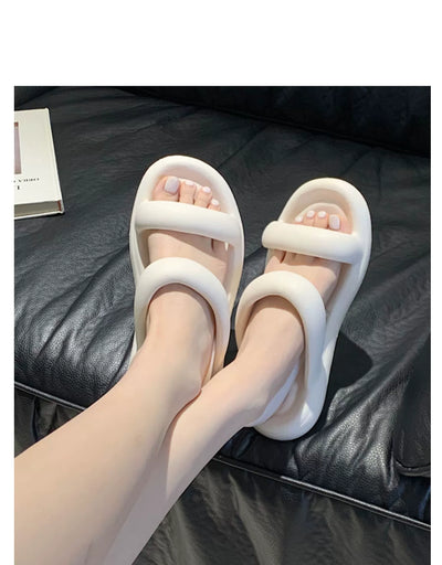 Thin Strip Fashion All-Match Flat Bottom Seaside Holiday Sandals