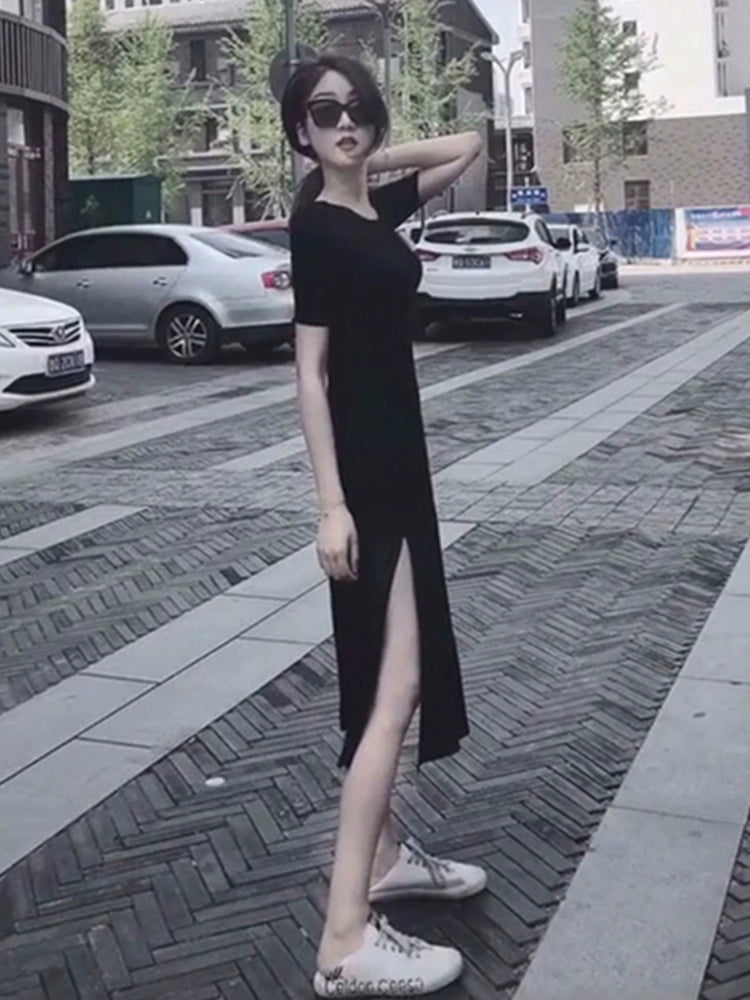 Women's Modal Black Summer Dress