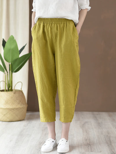 Artsy Loose and Simple Slimming Thin Holiday Capri Pants