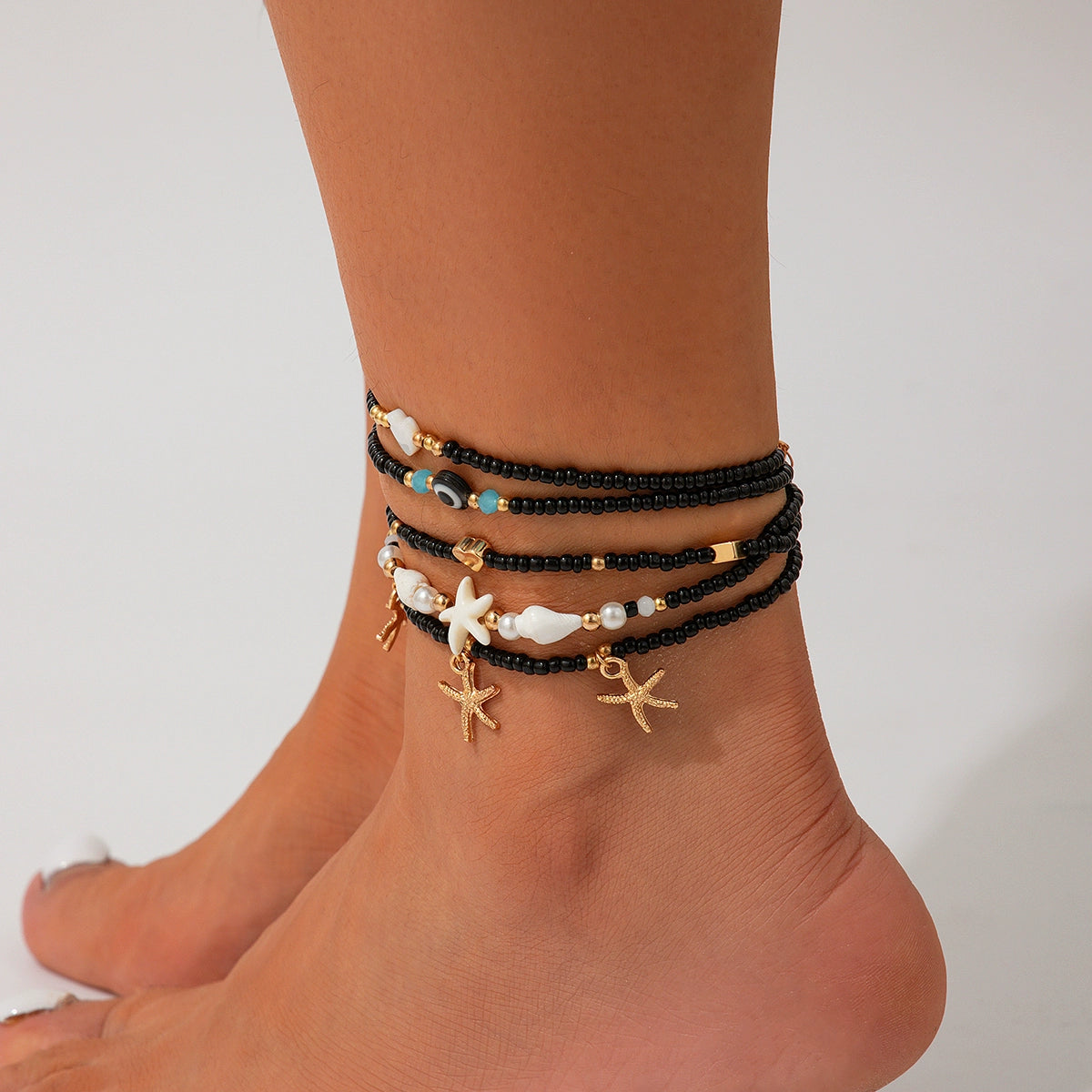 Fashion New Holiday Natural Shell Anklet Female Ins Niche Design Classy Sexy Beach Accessories Tide