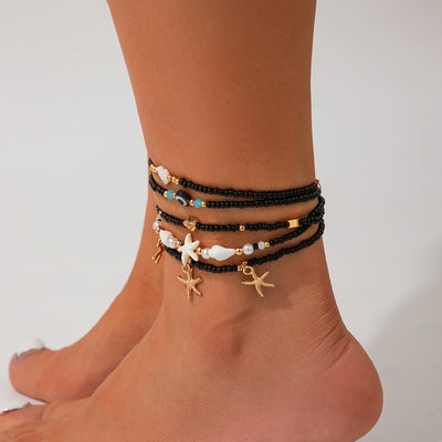 Fashion New Holiday Natural Shell Anklet Female Ins Niche Design Classy Sexy Beach Accessories Tide