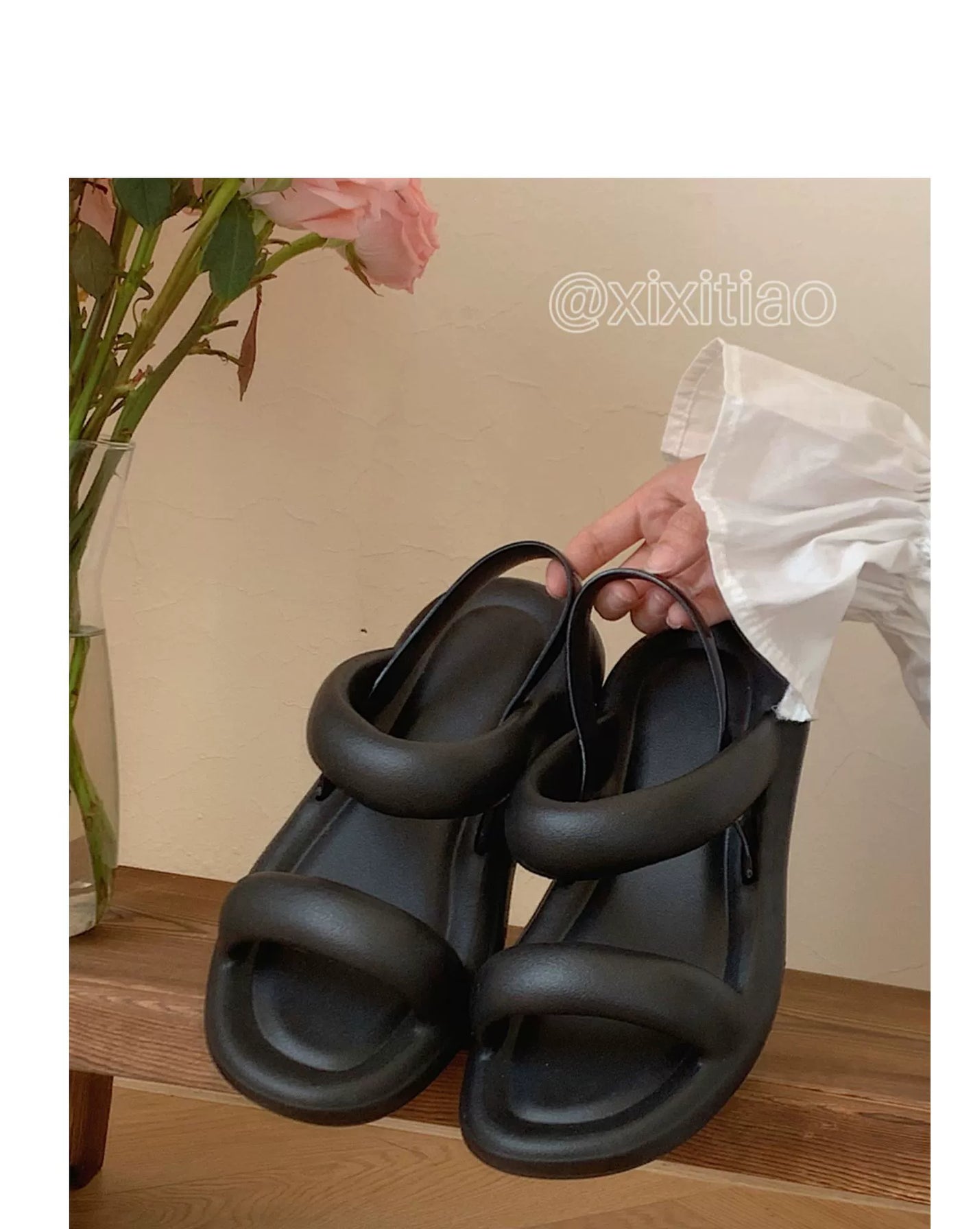 Thin Strip Fashion All-Match Flat Bottom Seaside Holiday Sandals