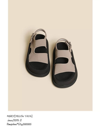 Soft Elastic Thick Sole Elastic Band Slip-on Casual Sandals