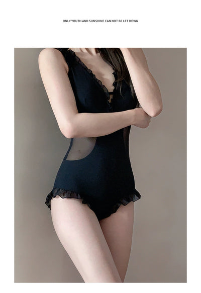 ◆ Dudu ◆ New One-Piece Swimsuit Female Sexy Fancy Hot Spring Desire Wind Covering Belly Thin Open Back Vacation Swimsuit