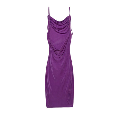 2024 New Summer Fashion Sexy Strapless Dress Strapless Hang Neck Temperament Dress