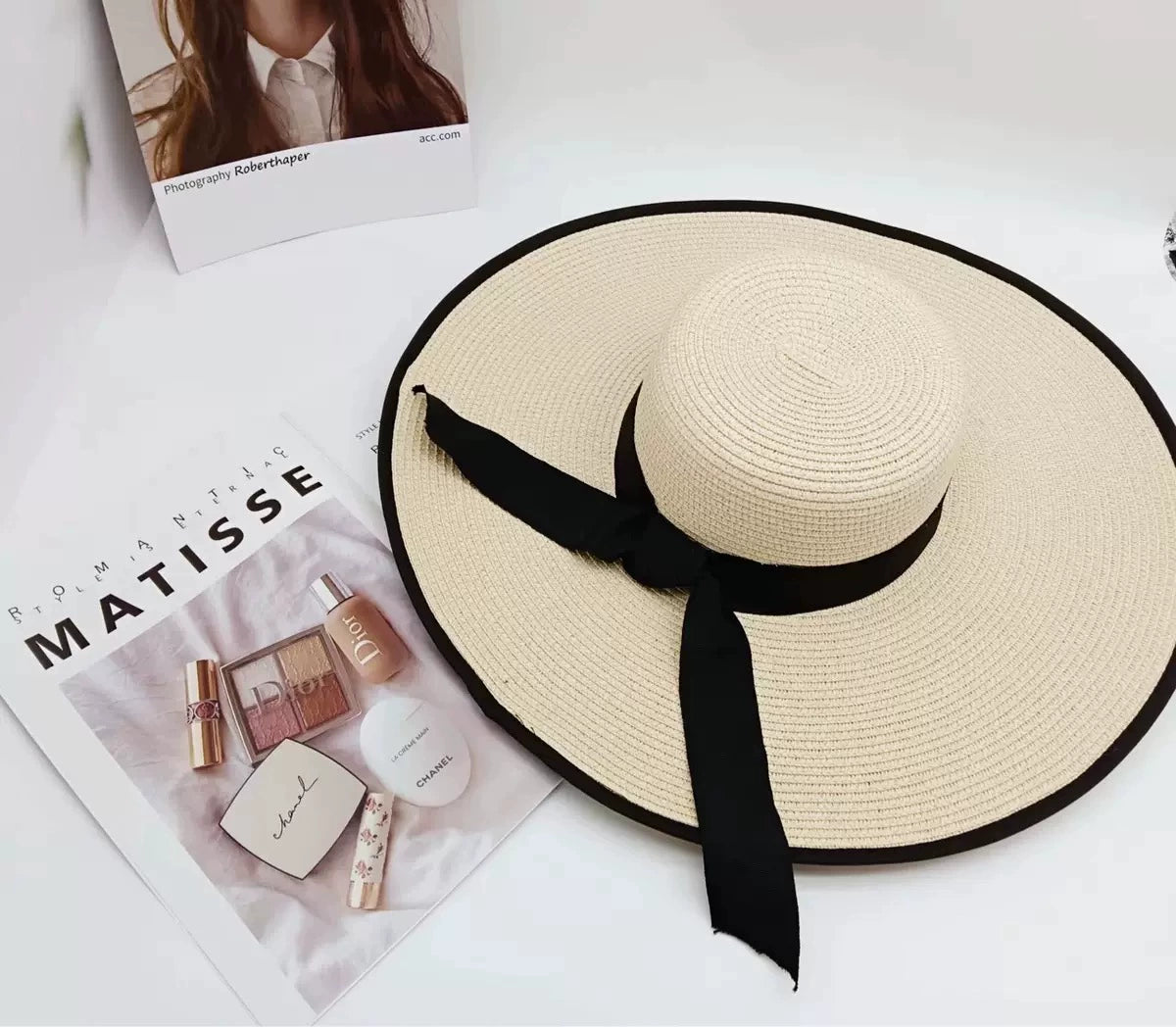 Japan Beach Sun Protection Seaside Vacation Big Brim Hat
