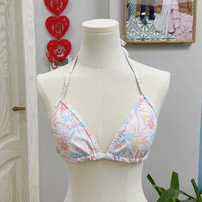 Print Tube Top Bikini Strap Three-Point Bikini Surfing Swimsuit Female Sexy Sanya Vacation Swimwear