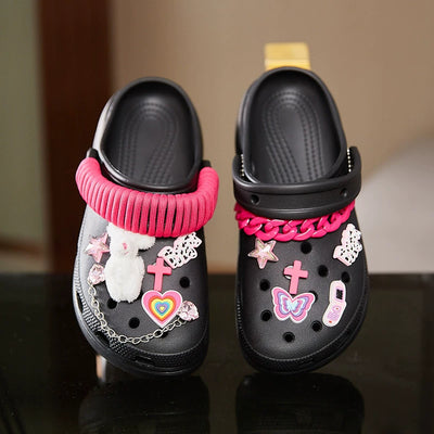 [Shoes Not Included] Hole Shoes Accessories Shoe Ornament Shoe Buckle Decorative Dopamine Y2g Accessory Baroque Suit