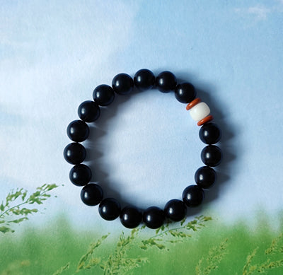 18 PCs Bodhi Seed Rosary Bracelet Ebony