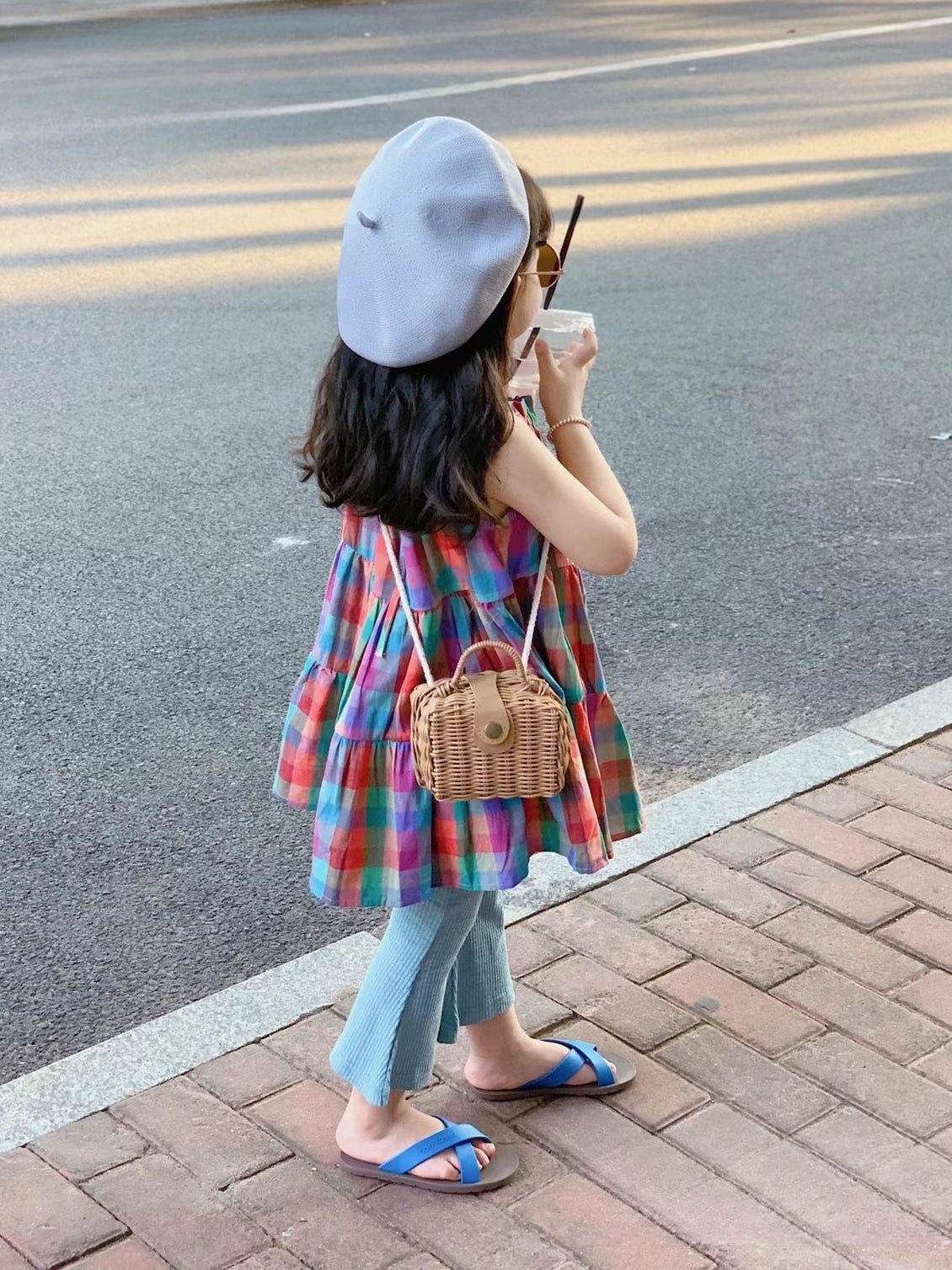 Summer Girls Flared Pants Baby Fashionable Overall Dress