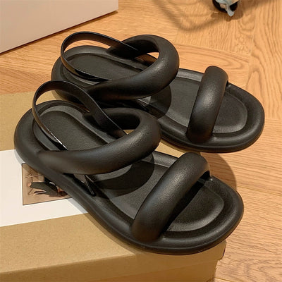 Thin Strip Fashion All-Match Flat Bottom Seaside Holiday Sandals