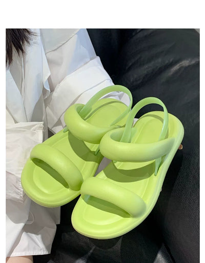 Thin Strip Fashion All-Match Flat Bottom Seaside Holiday Sandals