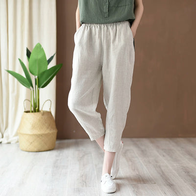 Artsy Loose and Simple Slimming Thin Holiday Capri Pants