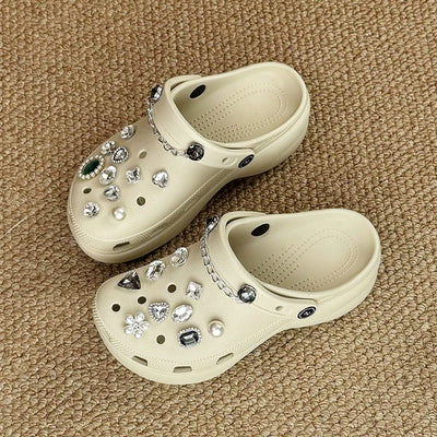 [Shoes Not Included] Hole Shoes Accessories Shoe Ornament Shoe Buckle Decorative Dopamine Y2g Accessory Baroque Suit