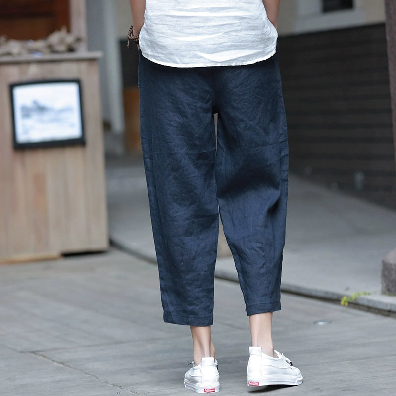 Artsy Loose and Simple Slimming Thin Holiday Capri Pants