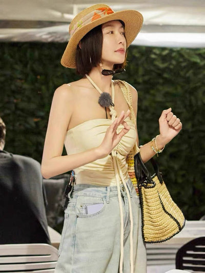 Qin Lan Same Type Pure Desire Wind Hot Spring Bathing Suit 2023 New Arrival Fancy Fall and Winter Covered Belly Sexy Seaside Vacation