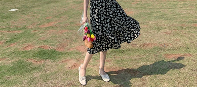 Super Fairy Open Back Chiffon Tea Break French Floral Dress