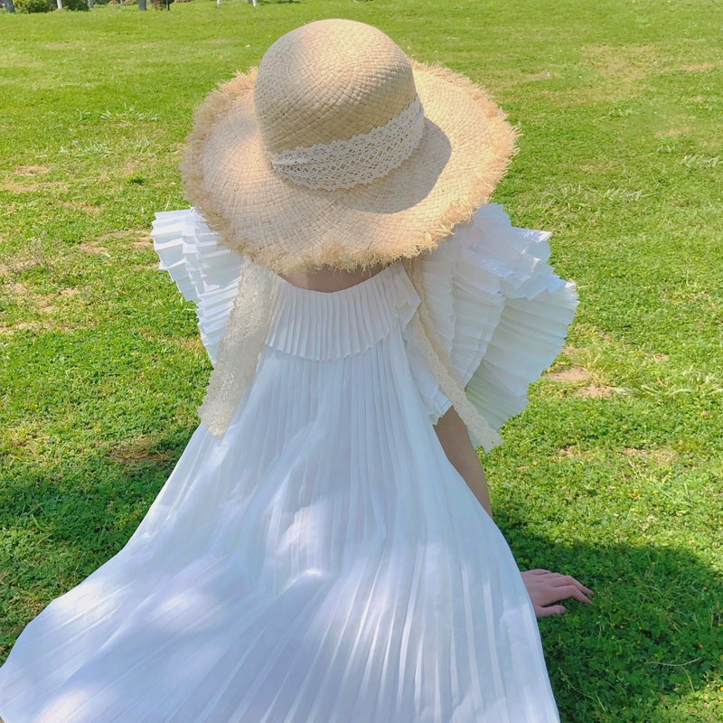 Japan Beach Sun Protection Seaside Vacation Big Brim Hat