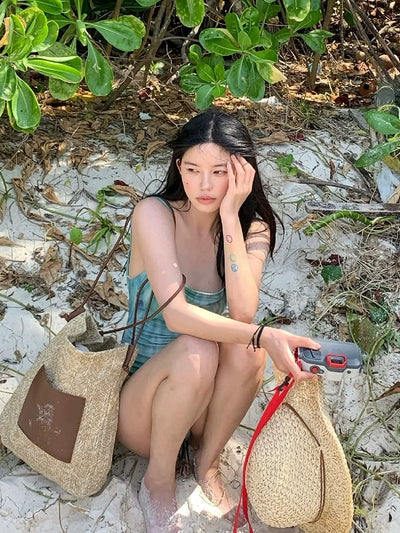 Summer Thailand Seaside Holiday Internet Celebrity Small Chest Siamese Cover Belly Slimming Swimsuit Women's 2024 New Arrival Best Selling Sexy