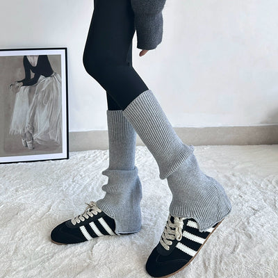 Yoga Pants Foot Sock Female Gray Bunching Socks Knee Socks Autumn and Winter Knee Socks Y2g Leg Warmer Calf Socks Matching Dad Shoes