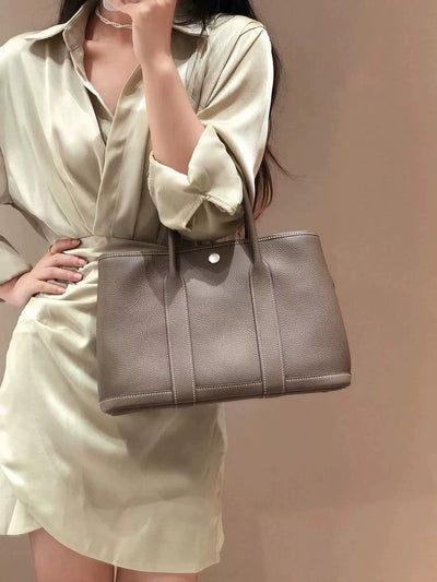 2024 New Genuine Leather Ladies' Bags Tote Bag Shoulder Crossbody Tote Bag Cowhide Handbag Large Capacity Versatile Minimalist