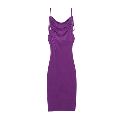 2024 New Summer Fashion Sexy Strapless Dress Strapless Hang Neck Temperament Dress