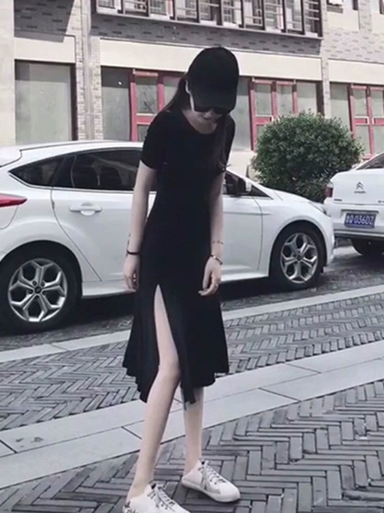 Women's Modal Black Summer Dress