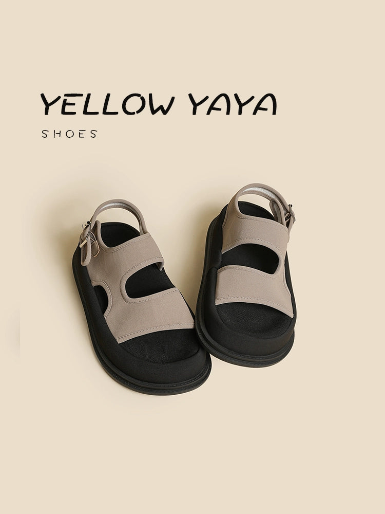 Soft Elastic Thick Sole Elastic Band Slip-on Casual Sandals
