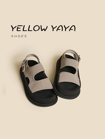 Soft Elastic Thick Sole Elastic Band Slip-on Casual Sandals