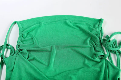 2024 New Summer Fashion Sexy Strapless Dress Strapless Hang Neck Temperament Dress