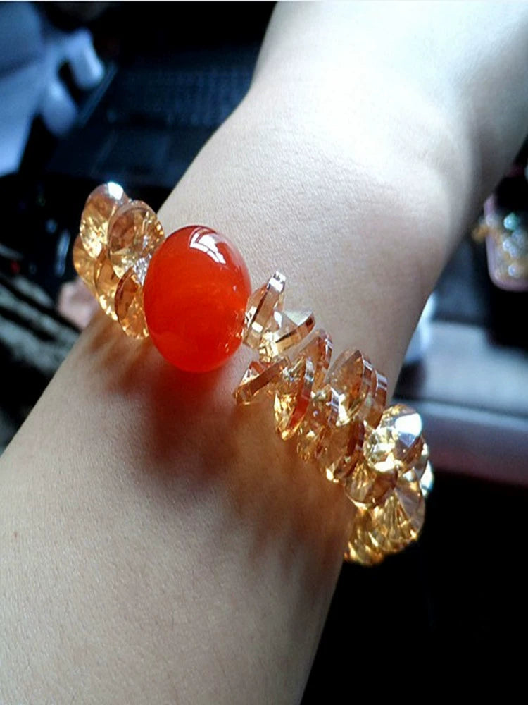 2024 Goddess Fan Affordable Luxury Style Simple and Natural 5alevel Red Agate Crystal Bracelet Fashion Beautiful Bracelet