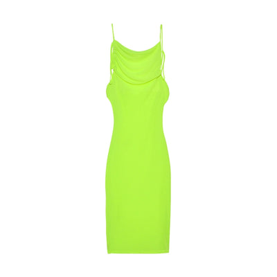 2024 New Summer Fashion Sexy Strapless Dress Strapless Hang Neck Temperament Dress
