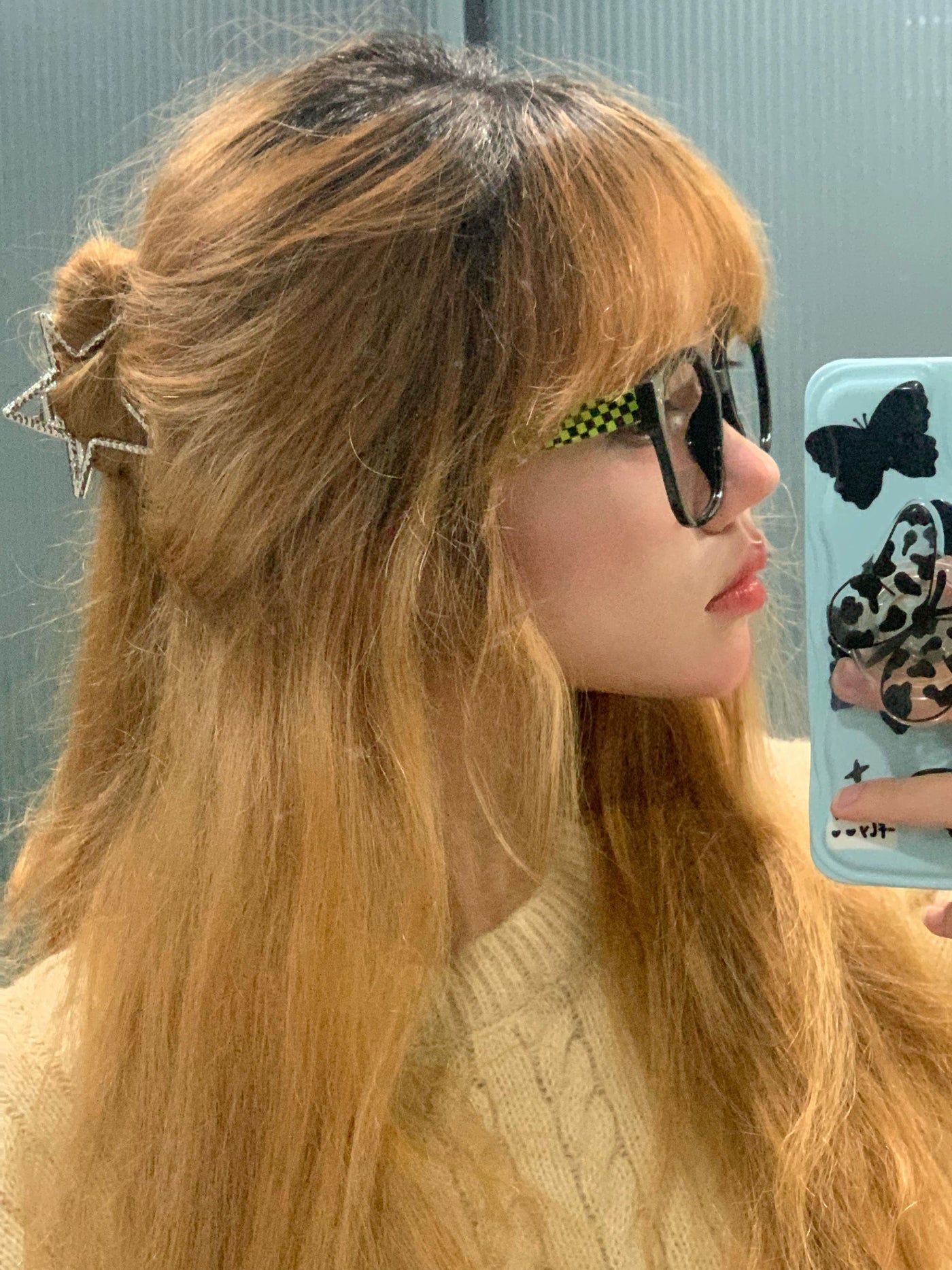 Y2g Sexy Ins Niche Style Sweet Cool Five-Pointed Star High Ponytail Back Head Metal Grip Shark Clip Hairware Hair Accessories