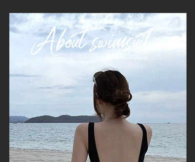 Hot Spring Classic Simple Open Back Outwear Photography Women's Swimsuit